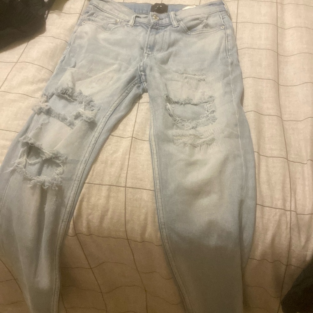 Ripped slim fit jeans from H and M